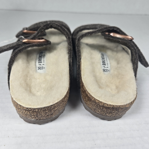 Birkenstock Arizona Cacao Happy Lamb Wool Sandals Size EU30 US C12 little kids - Picture 4 of 9